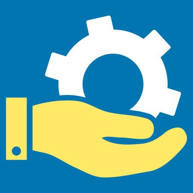 Hizmet düz vektör simgesi