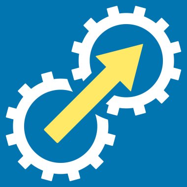 Gear Integration Flat Vector Symbol