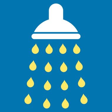 Duş düz vektör simgesi