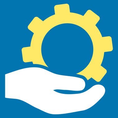 Hizmet düz vektör simgesi