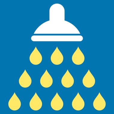 Duş düz vektör simgesi