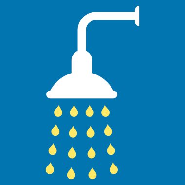 Duş düz vektör simgesi