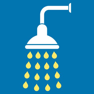 Duş düz vektör simgesi