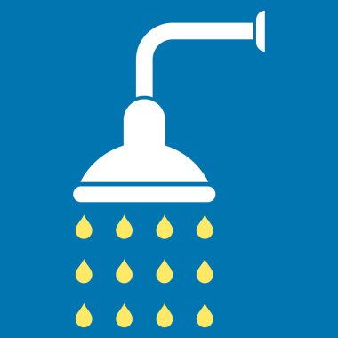 Duş düz vektör simgesi