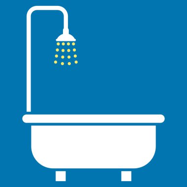 Duş banyo düz vektör simgesi