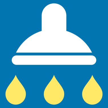 Duş düz vektör simgesi