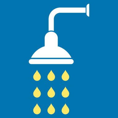 Duş düz vektör simgesi