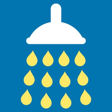 Duş düz vektör simgesi