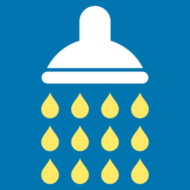 Duş düz vektör simgesi