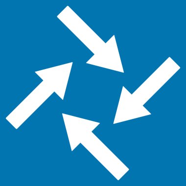 Centripetal Arrows Flat Vector Symbol