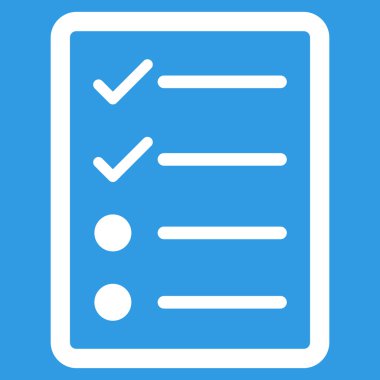 Checklist Page Flat Vector Symbol