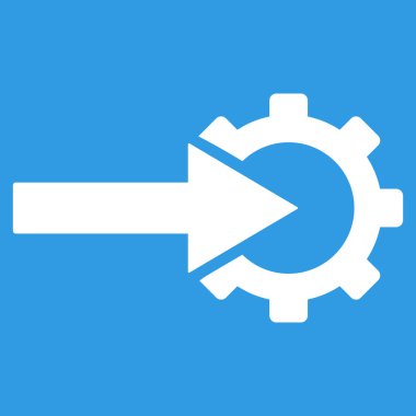 COG Tümleştirme düz vektör simgesi