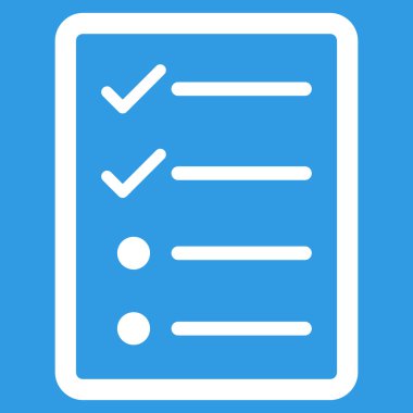 Checklist Page Flat Vector Symbol
