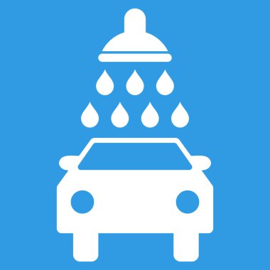 Oto yıkama düz vektör simgesi