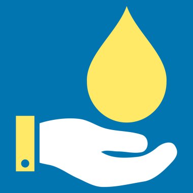 Su hizmet düz vektör simgesi