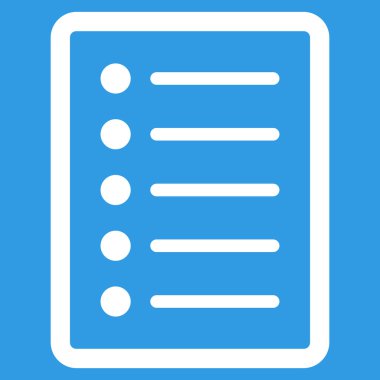 List Page Flat Vector Symbol