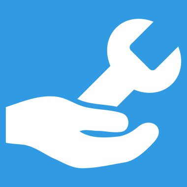 servis düz vektör sembolünü onar