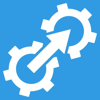 Gear Integration Flat Vector Symbol