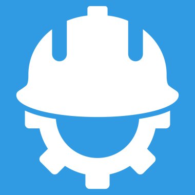 Geliştirme kask düz vektör simgesi