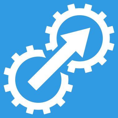 Gear Integration Flat Vector Symbol