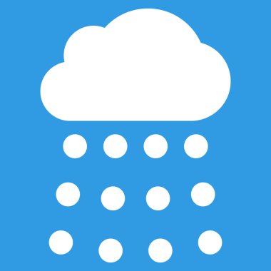 Yağmur bulutu düz vektör simgesi