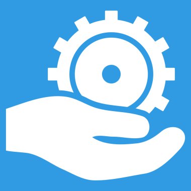 Geliştirme hizmet düz vektör simgesi