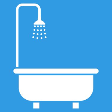 Duş banyo düz vektör simgesi