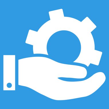 Hizmet düz vektör simgesi