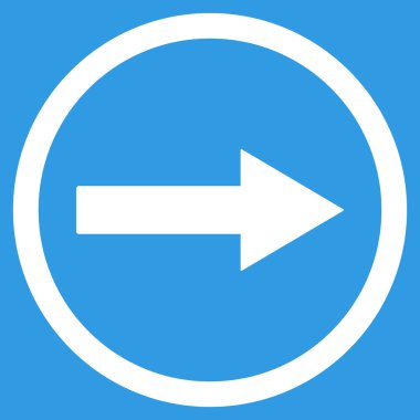 Right Rounded Arrow Flat Vector Symbol