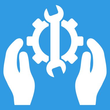 servis düz vektör sembolünü onar