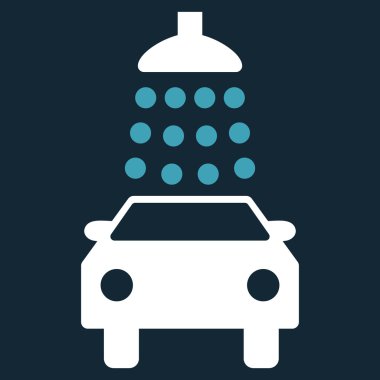 Oto yıkama düz vektör simgesi