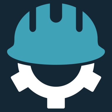 Geliştirme kask düz vektör simgesi