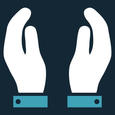 Bakım el düz vektör simgesi