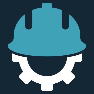 Geliştirme kask düz vektör simgesi