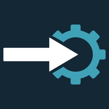 COG Tümleştirme düz vektör simgesi