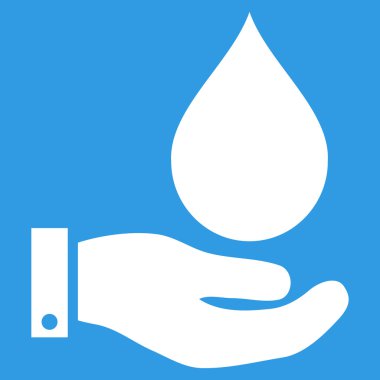 Su hizmet düz vektör simgesi