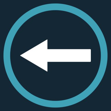 Left Rounded Arrow Flat Vector Symbol