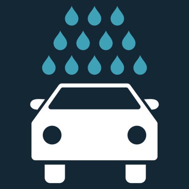 Oto yıkama düz vektör simgesi