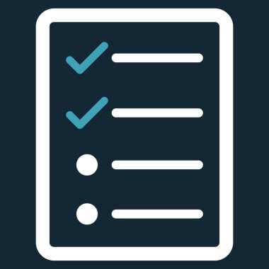 Checklist Page Flat Vector Symbol