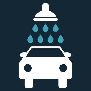 Oto yıkama düz vektör simgesi