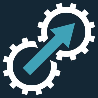 Gear Integration Flat Vector Symbol
