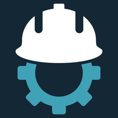 Geliştirme kask düz vektör simgesi