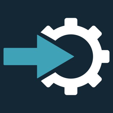 COG Tümleştirme düz vektör simgesi