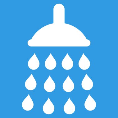 Duş düz vektör simgesi