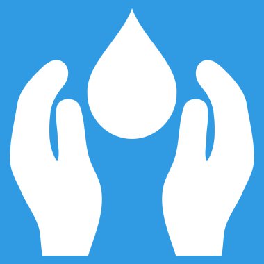 Su bakımı düz vektör simgesi