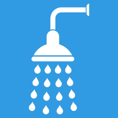 Duş düz vektör simgesi