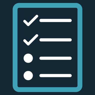 Checklist Page Flat Vector Symbol