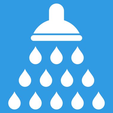 Duş düz vektör simgesi