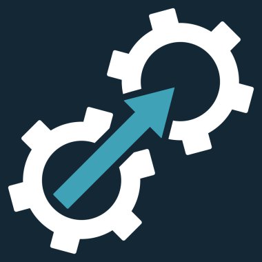 Gear Integration Flat Vector Symbol