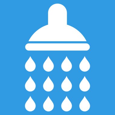 Duş düz vektör simgesi